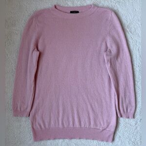 Talbots Cashmere Pink Crew Neck Sweater Women Size Medium Petite